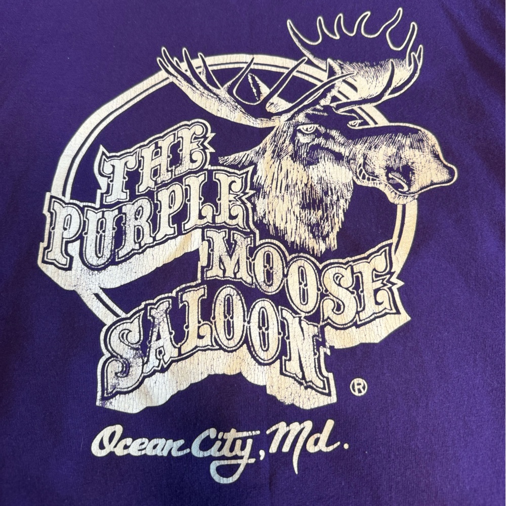 Mens Purple Moose Saloon long sleeve shirt - Picture 4 of 4